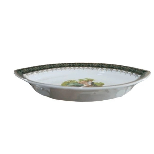 کشکول میوه خوری چینی پردیس کاشان مدل لیلی و مجنون سبز