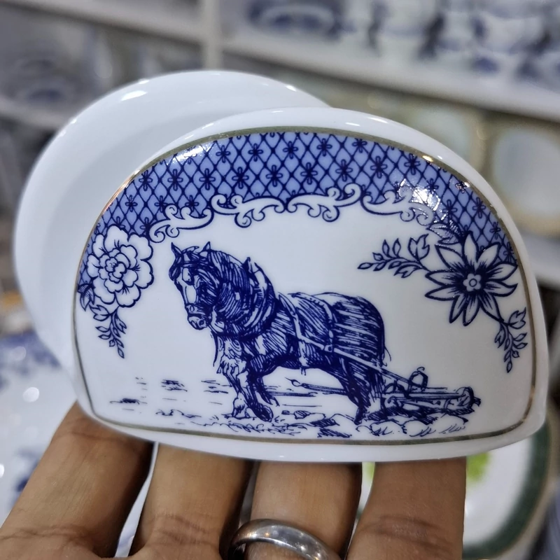 جا دستمالی چینی پردیس مدل ویلیج بسته دو عددی