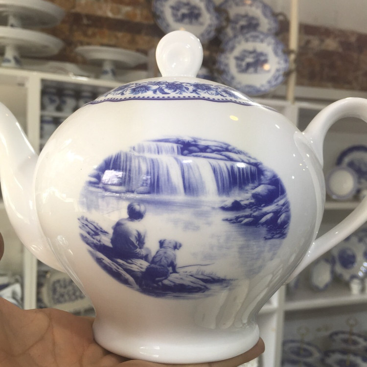 قوری چینی زرین طرح سن پترزبورگ درجه عالی